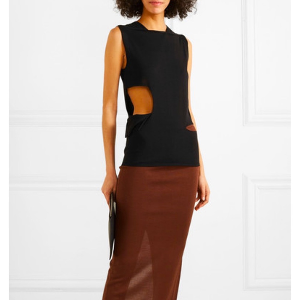 Excellent condition silk Rick Owens Cut-out top vest